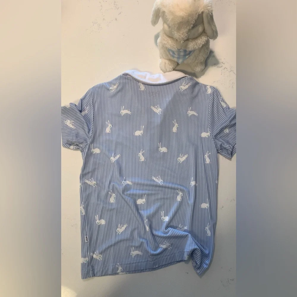 Little Sleepies Easter Bunny Polo Size 5 Matching Sibling - Picture 2 of 4